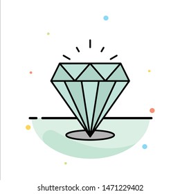 Diamond, Shine, Expensive, Stone Abstract Flat Color Icon Template. Vector Icon Template background