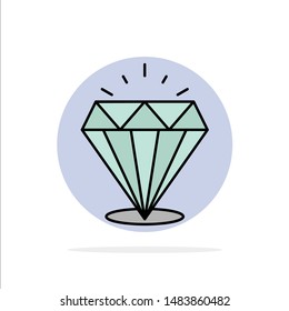 Diamond, Shine, Expensive, Stone Abstract Circle Background Flat color Icon