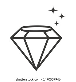 Diamond is shine, gemstone icon vector illustration