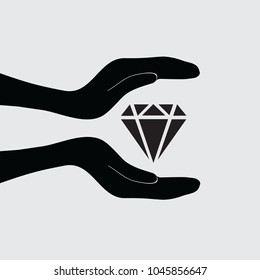 Diamond shiny badge.Vector illustration