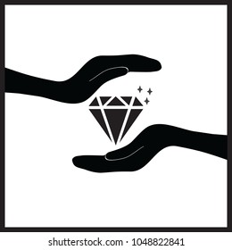 Diamond shiny badge.Vector illustration