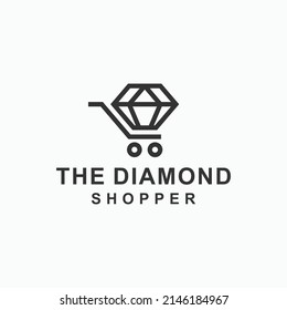 logotipo de la tienda de diamantes o logotipo de joyería