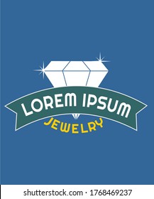 DISEÑO DE VECTOR DE LOGOTIPO DE TIENDA DE DIAMANTES