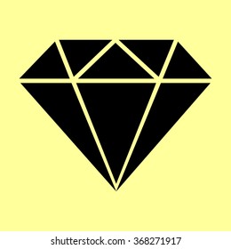 Diamond sign. Flat style icon vector illustration.
