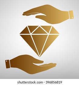 Diamond sign Golden Effect.