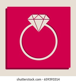 Diamond sign illustration. Vector. Grayscale version of Popart-style icon.
