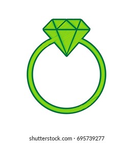 Diamond sign illustration. Vector. Lemon scribble icon on white background. Isolated