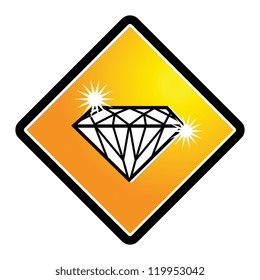 Diamond sign, vector illustration