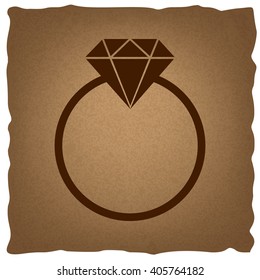 Diamond sign. Vintage effect