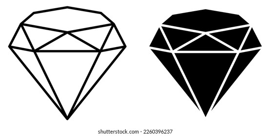 Diamantzeichen. Design kann für Web- und mobile Anwendungen verwendet werden. Vektorgrafik