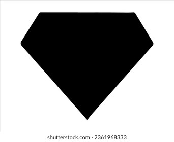 Diamond silhouette vector art white background