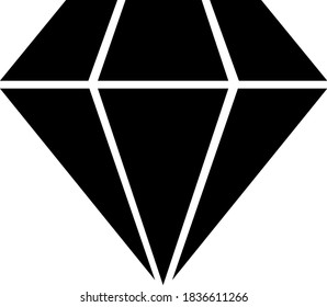 Ilustración de símbolo plano simple de Diamond 