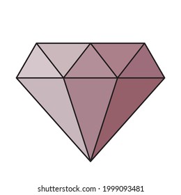 Icono simple de diamante. EPS10 de ilustración vectorial