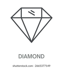 Diamond Simple Style Design Outline Symbol Illustration