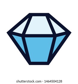 Diamond. Simple Vector Color Icon.