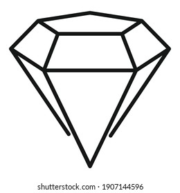 Icono de habilidades de diamantes. Icono del vector de habilidades de diamante de contorno para diseño web aislado en fondo blanco