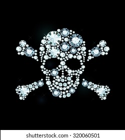 Diamond Skull And Crossbones