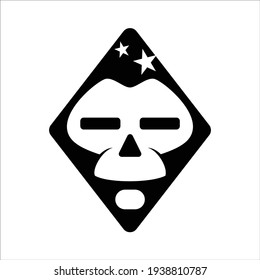 diamond skull head magician shape