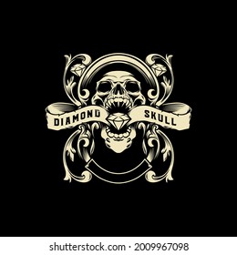 Vektorgrafik des Diamond-Skull-Logos