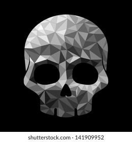 Diamond skull make with triangles