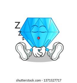 diamond sleep mascot vector cartoon illustration