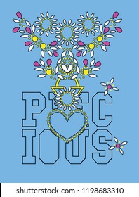 diamond slogan print vector