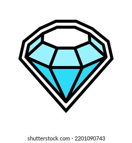 diamond slot game color icon vector. diamond slot game sign. isolated symbol illustration