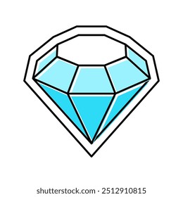 diamond slot game color icon vector. diamond slot game sign. isolated symbol illustration