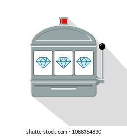 Diamond slot machine icon vector illustration