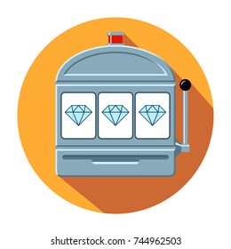 Diamond slot machine icon vector illustration