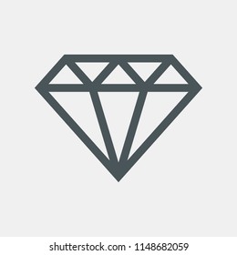 Diamond small line icon quality vector illustration cut