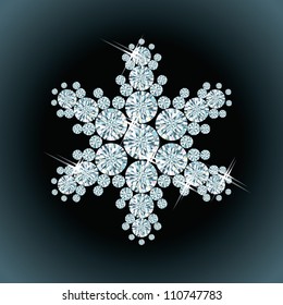 Diamond snow , vector illustration
