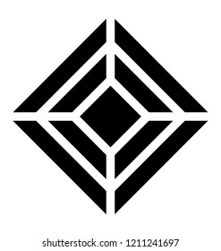Diamond solid vector icon