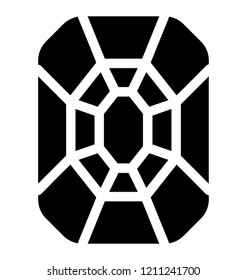 Diamond solid vector icon