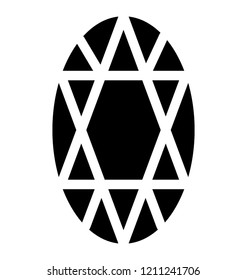 Diamond solid vector icon