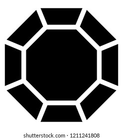 Diamond solid vector icon