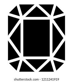 Diamond solid vector icon