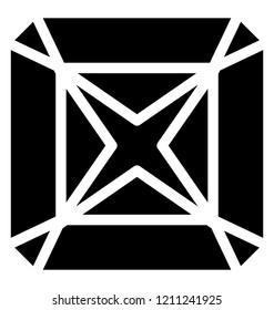Diamond solid vector icon