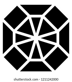 Diamond solid vector icon