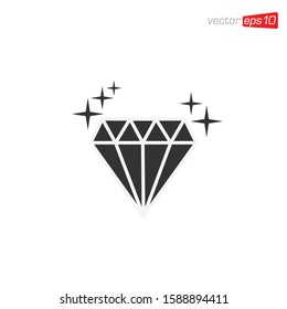 Diamond Sparkling Icon Design Vector