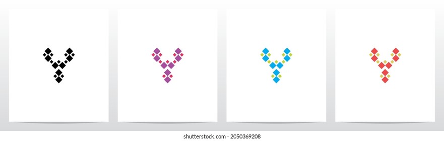 Diamond Square Forming Letter Logo Design Y