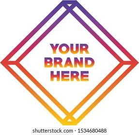 Diamond Square Logo Vector Design