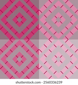 diamond square love  pink valentine abstract artwork seamless geometric pattern printed background fabric wallpaper hand drawn line 

