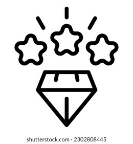 Diamond staff icon outline vector. Seminar workshop. Training office
