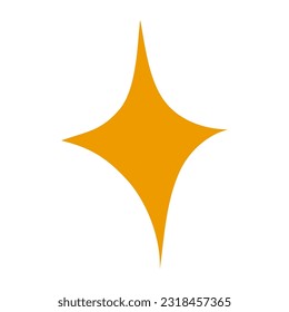 Diamond Star Design Element. Hand Drawn Organic Illustration