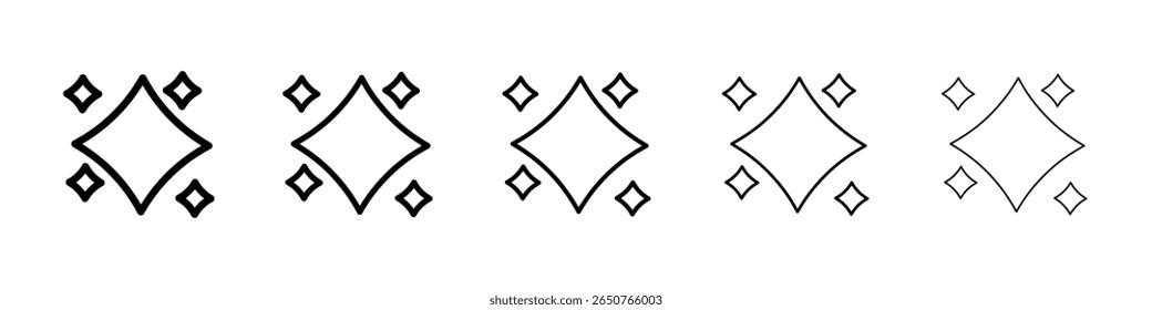 Icono de estrella de diamante aislado Vector sobre fondo blanco