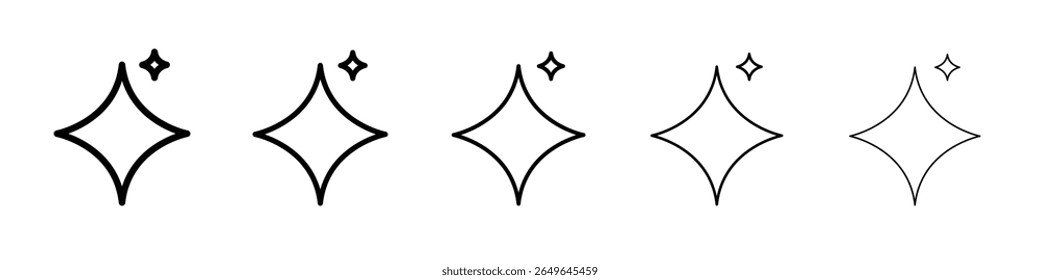 ícone de estrela de diamante delineamento simples ilustração isolada