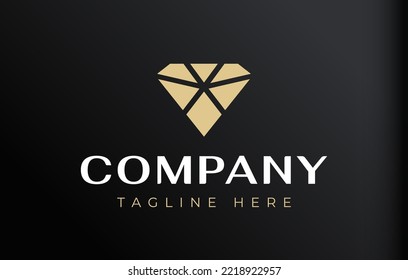 Diamond Star Lines Logo Design Template