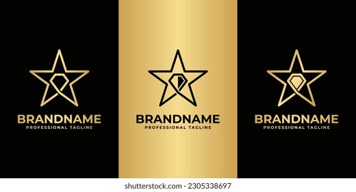 Diamond Star Set Logo, suitable for any  business related Diamond and Star.