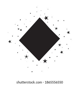 diamond with stars in white background vector illustration design